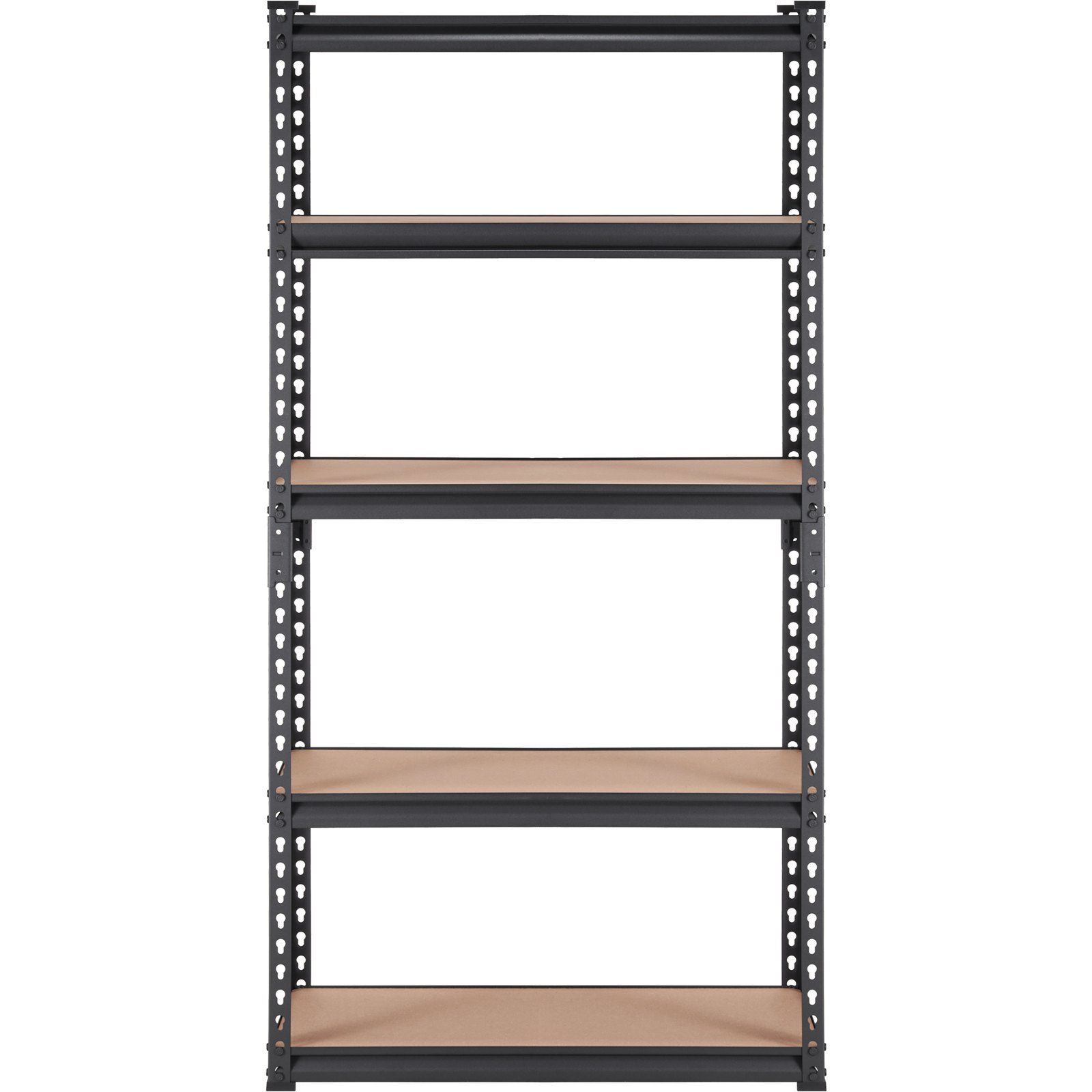VEVOR Storage Shelving Unit, 5-Tier Adjustable, 2000 lbs Capacity, Heavy Duty Garage Shelves Metal Organizer Utility Rack, Black, 30" L x 12" W x 60" H for Garage Kitchen Pantry Basement Bathroom Laundry