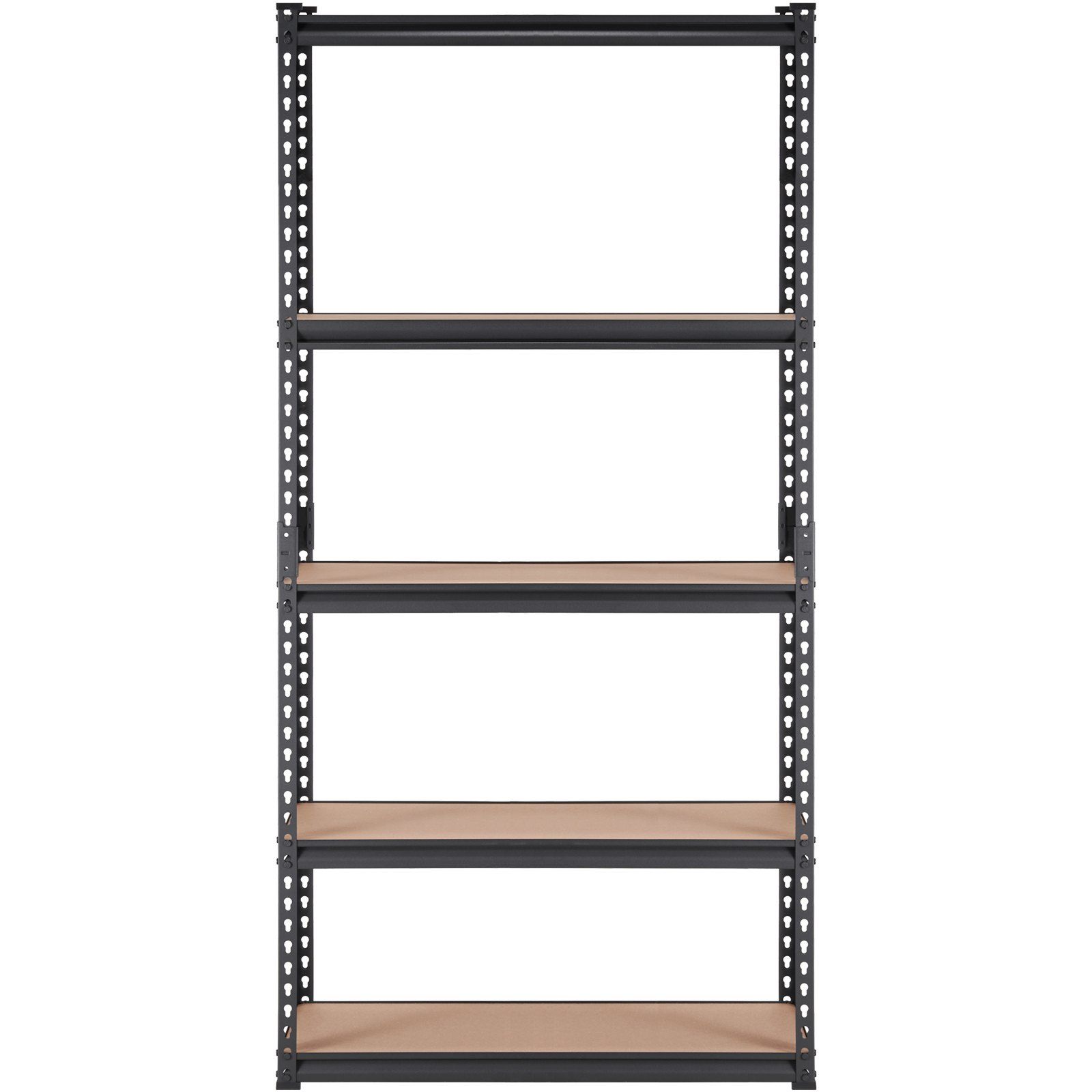 VEVOR Storage Shelving Unit, 5-Tier Adjustable, 2000 lbs Capacity, Heavy Duty Garage Shelves Metal Organizer Utility Rack, Black, 36" L x 18" W x 72" H for Garage Kitchen Pantry Basement Bathroom Laundry